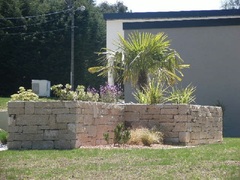 moellon muret eclaté granit ocre